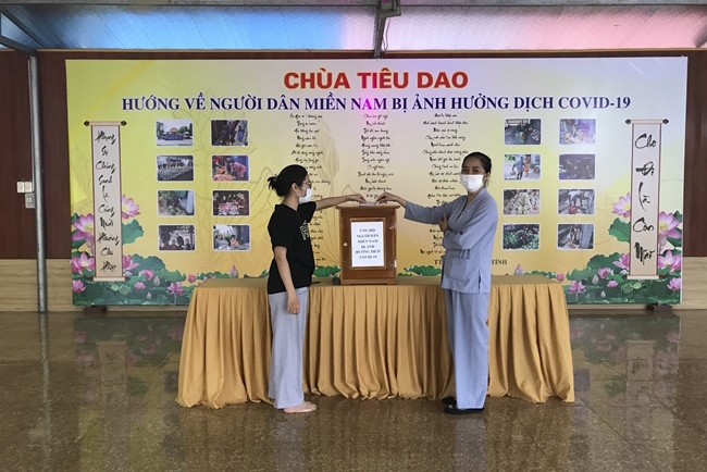 Towards the people in the South affected by Covid 19 of Tieu Dao Pagoda